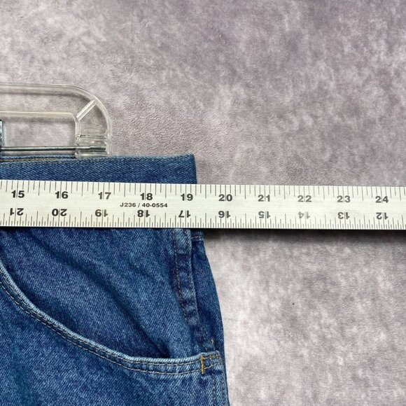 Wrangler Jean Shorts Mens 38 Blue Denim 9" Outdoors Casual Classiccore - Picture 6 of 8